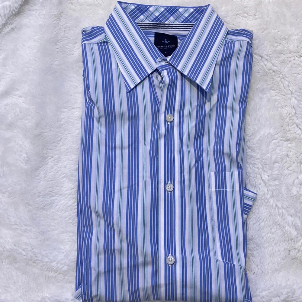 Tailorbyrd collection men’s striped dress shirt - Picture 1 of 4